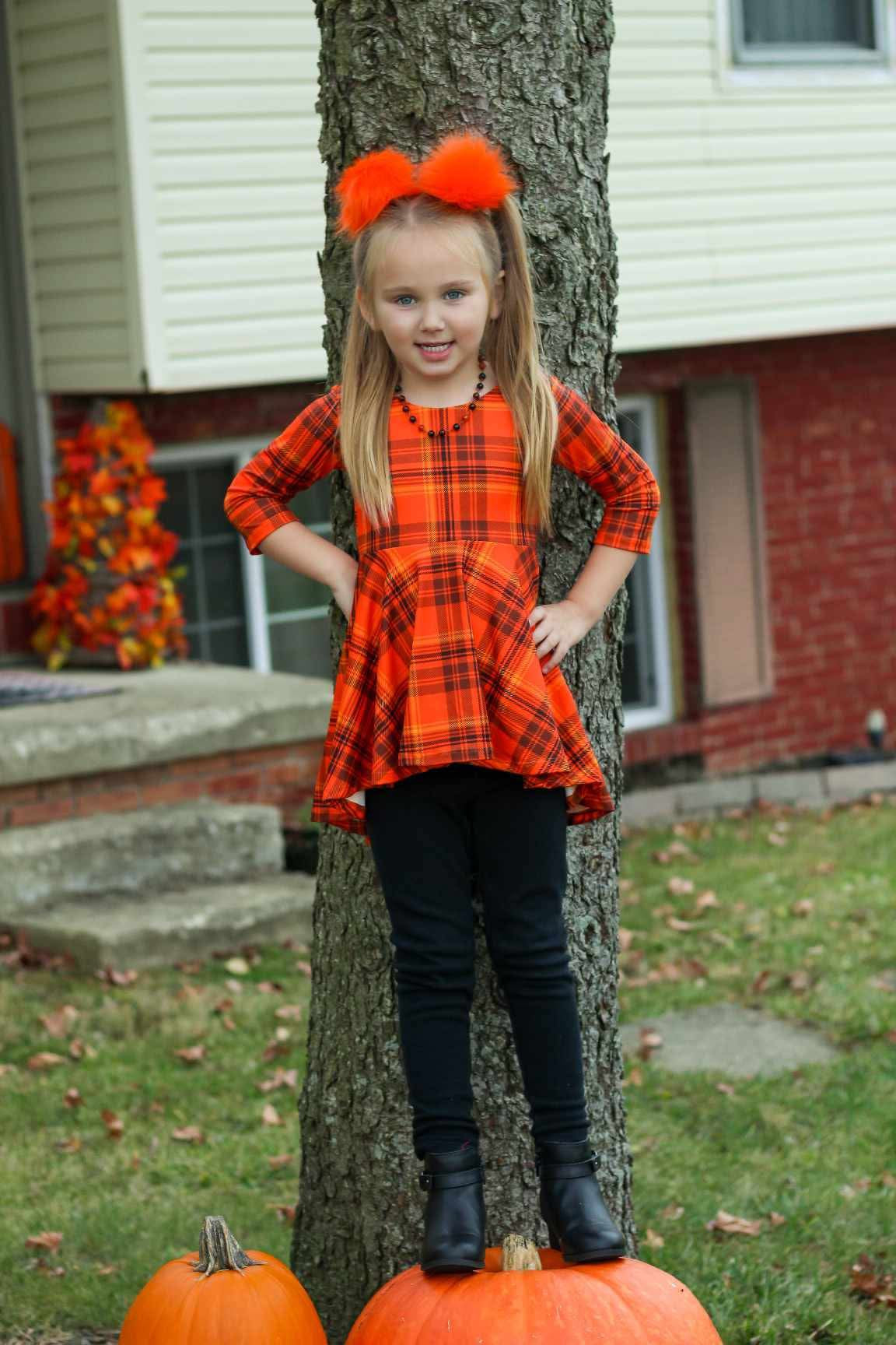 Pumpkin plaid bright!